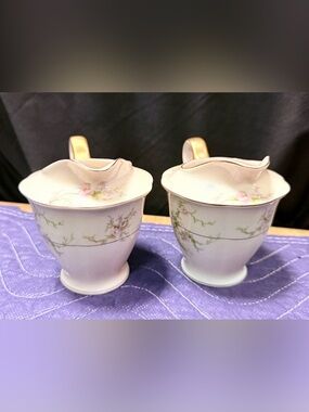 2 Vintage Theodore Haviland Limoges Rosalinde Creamers)